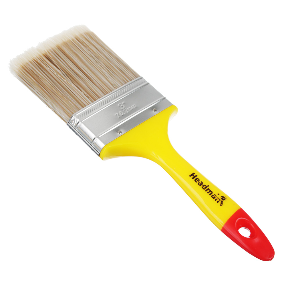 HEADMAN Кисть малярная плоская "Kанекарон"  иск. щетина 3" (75мм), арт.№ 682-026