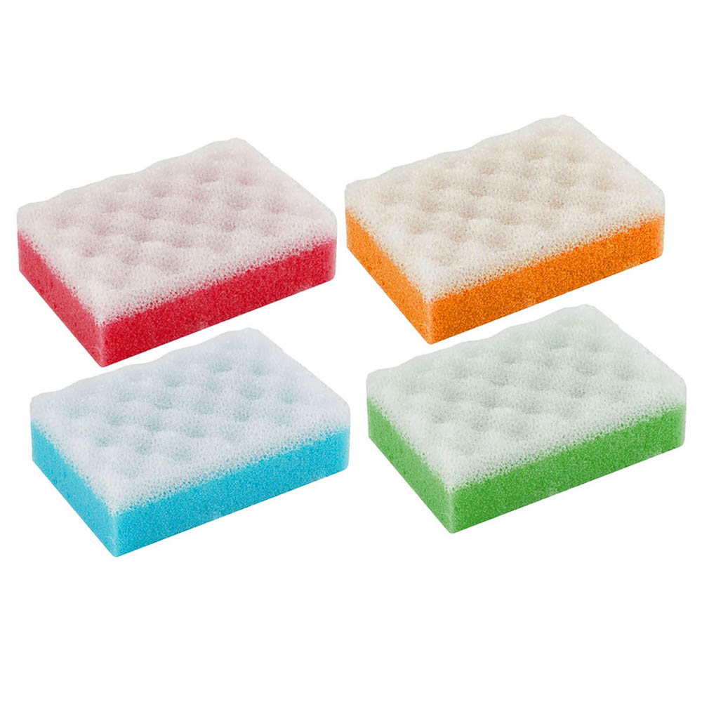 Губка для тела "Массажная", поролон, 14x9x5 см (+/-5мм), цвета МИКС, арт.№ 361-164