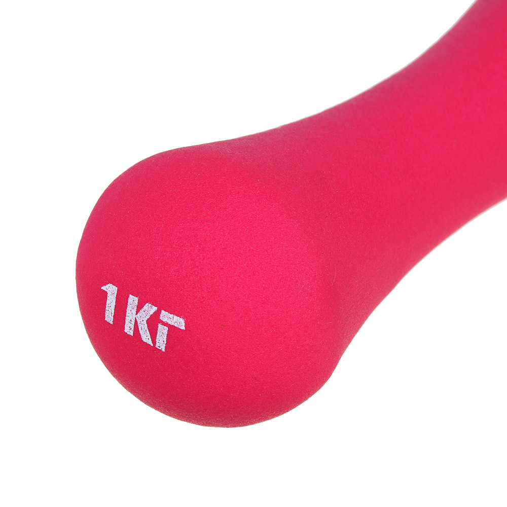 SILAPRO Ляйсан Гантель в форме кости 1кг (+-100г), металл, неопреновое покрытие, арт.№ 040-001