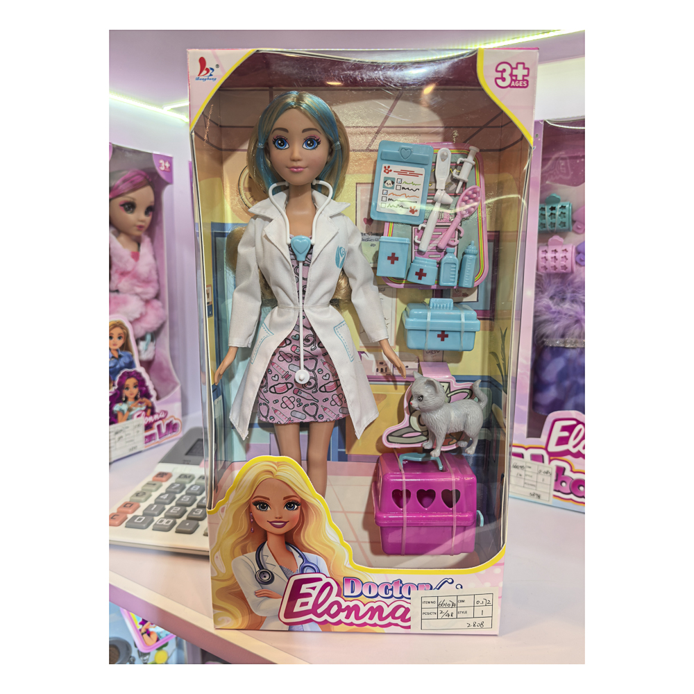 Кукла шарнирная 30 см "Ветеринар" PP, PVC, ABS, Н13, тм ИГРОЛЕНД, 3+, арт.№ 436-204