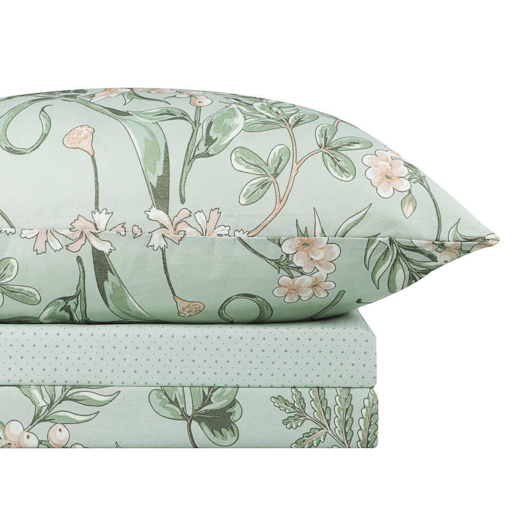 PROVANCE Мосс Комплект постельного белья евро (4 предмета), бязь, 2 дизайна, арт.№ 421-386