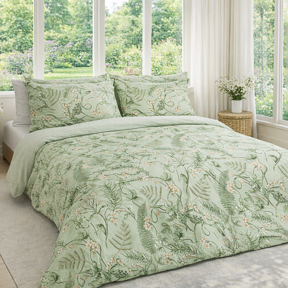 PROVANCE Мосс Комплект постельного белья евро (4 предмета), бязь, 2 дизайна, арт.№ 421-386