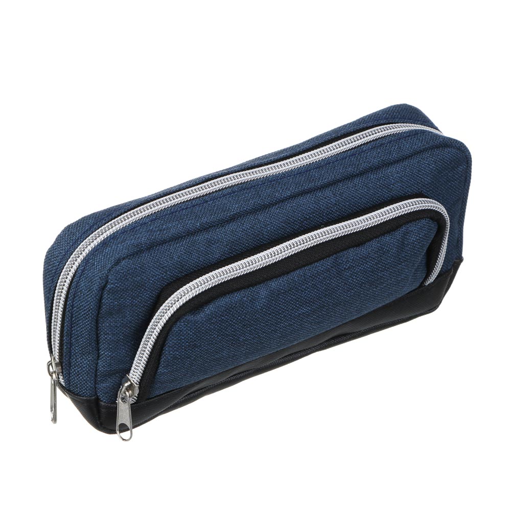 Джинс Пенал прямоугольный 21х11х5см, 1 отд. на молнии, 1 карман, джинса, отделка иск.кожей, арт.№ 238-028