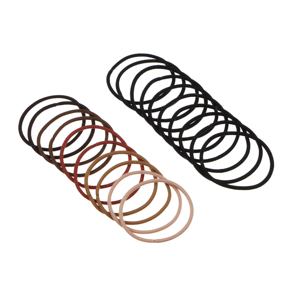 Набор резинок круглых 10 шт ЮНИLOOK, 5 см, 2 сочетания цветов, текстиль, арт.№ 322-333