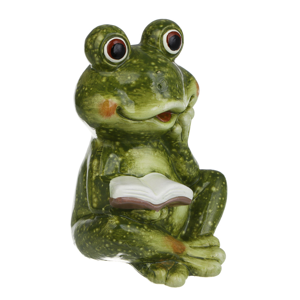 Фигура садовая "Лягушка" тм INBLOOM, 11х10,5х15см, глина, арт.№ 162-300
