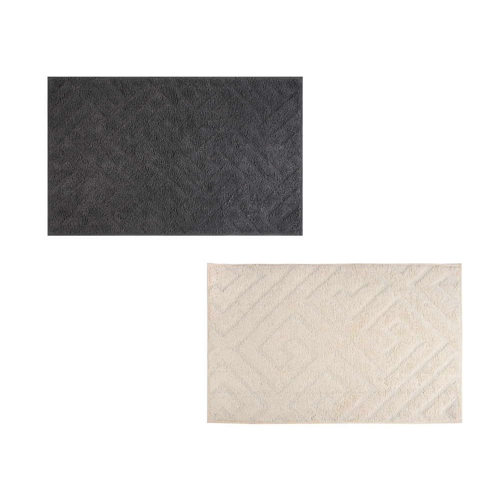 Коврик для ванной комнаты тм VETTA Noor, нейлон 750г + TPR 800г, 80x50см, 2 цвета, арт.№ 462-831