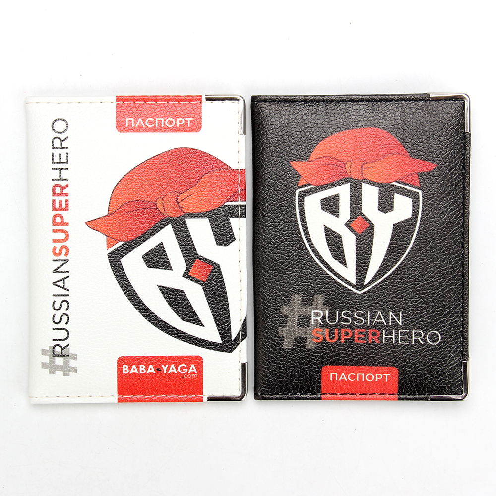 BY Обложка для паспорта, ПУ, 13,7х9,6см, 2 дизайна, арт.№ 334-106