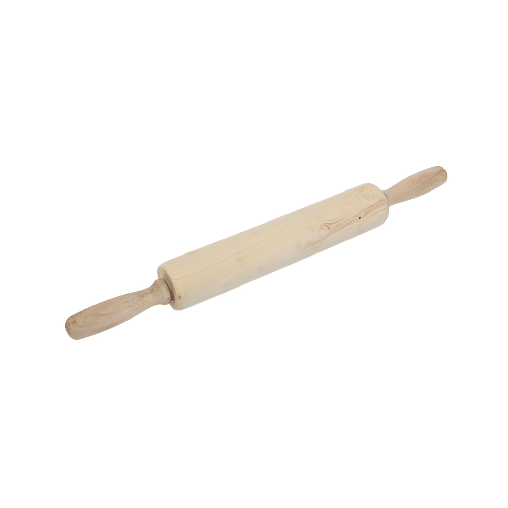 Скалка деревянная тм Vetta c вращающимися ручками, 42*5см, арт.№ 883-566