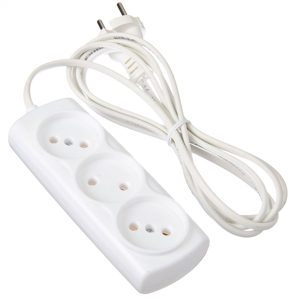 Удлинитель 3 гнезда 2.2м РАДИСТ эконом Р16-010 6А ШВВП 2*0,75, арт.№ 907-090