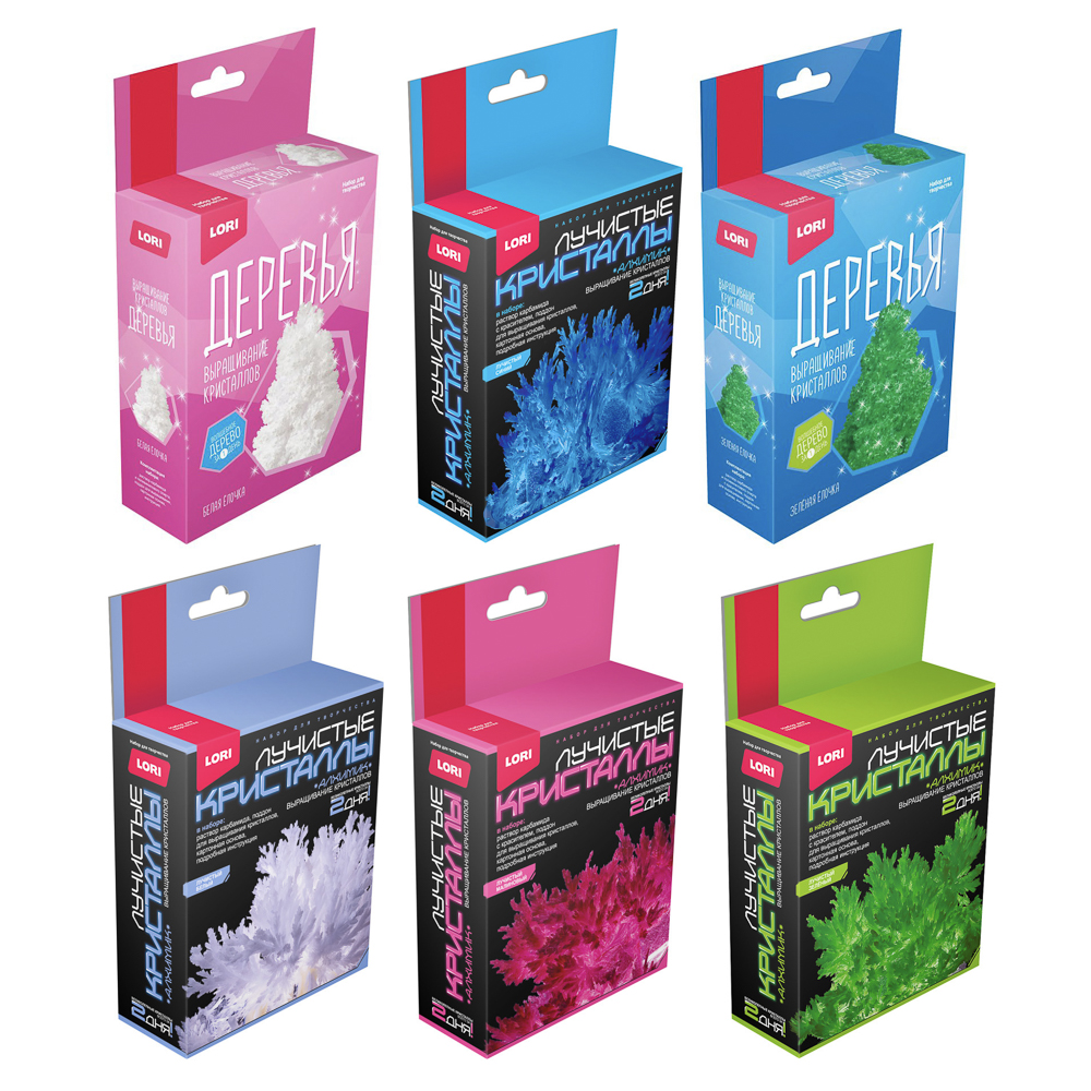 Набор для выращивания кристаллов, 11,3x13,5x4см, 6 дизайнов, арт.№ 283-251