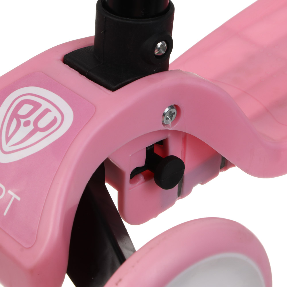 Самокат 3-х колесный, тм BY SPORT, складной, 56x21x58-62-66-70см, до 30кг, металл, пластик, арт.№ 131-085