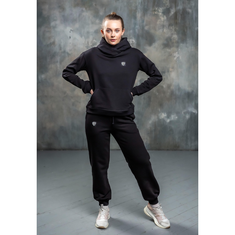 BY Толстовка женская, хлопок, размеры XS-XL, цвет черный, арт.№ 830-661