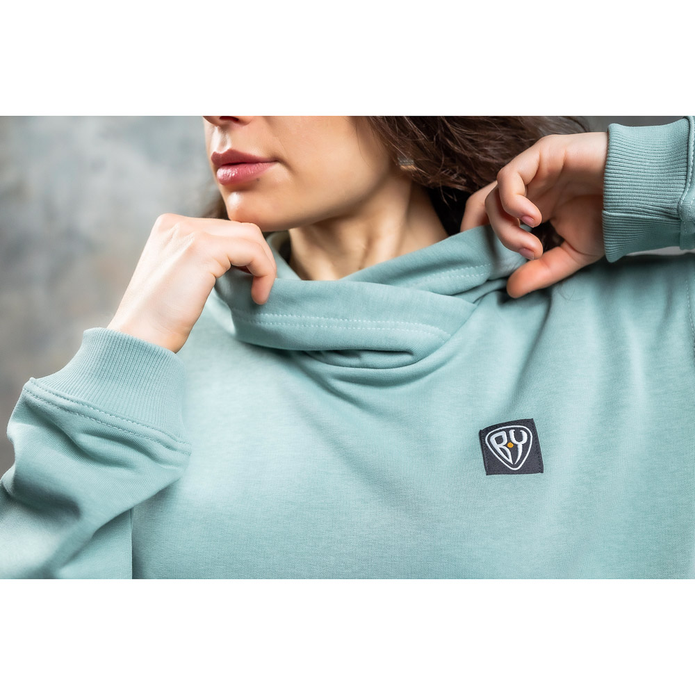 BY Толстовка женская, хлопок, размеры XS-XL, цвет мятный, арт.№ 830-694