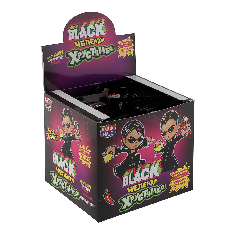 Жевательные конфеты / Сахарное драже "BLACK Челендж" 10-15гр, арт.№ 347-365