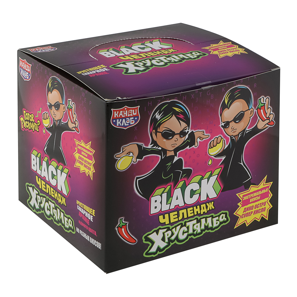 Жевательные конфеты / Сахарное драже "BLACK Челендж" 10-15гр, арт.№ 347-365