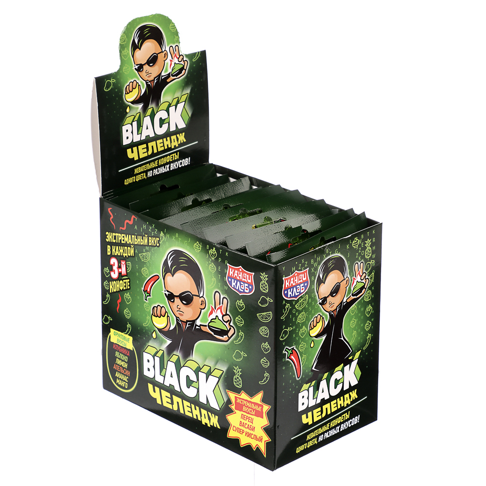 Жевательные конфеты / Сахарное драже "BLACK Челендж" 10-15гр, арт.№ 347-365