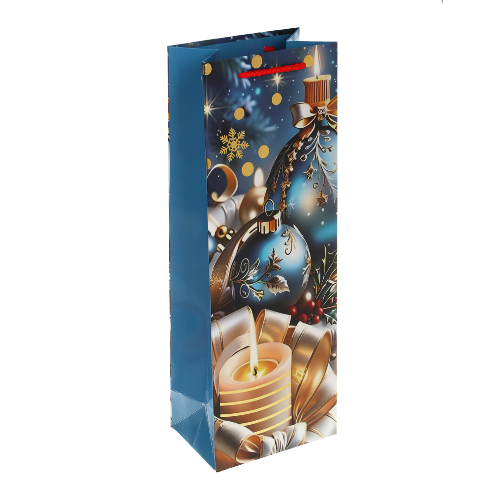 Пакет тм СНОУ БУМ подарочный, 12,5x36x8,5см, тиснение, бумага, 4 дизайна, арт.№ 507-416