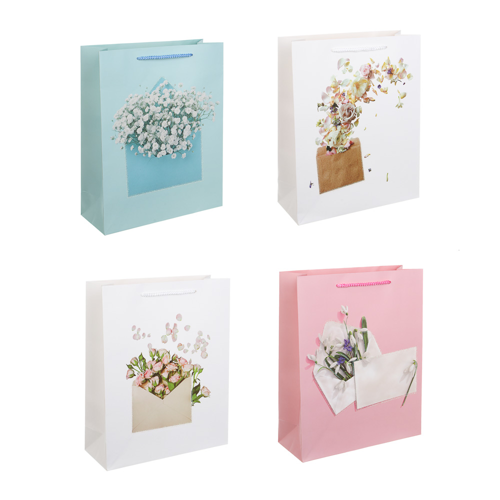 Пакет тм Fntastic подарочный, 26x32x10см, глиттер, бумага, 4 дизайна, арт.№ 507-417