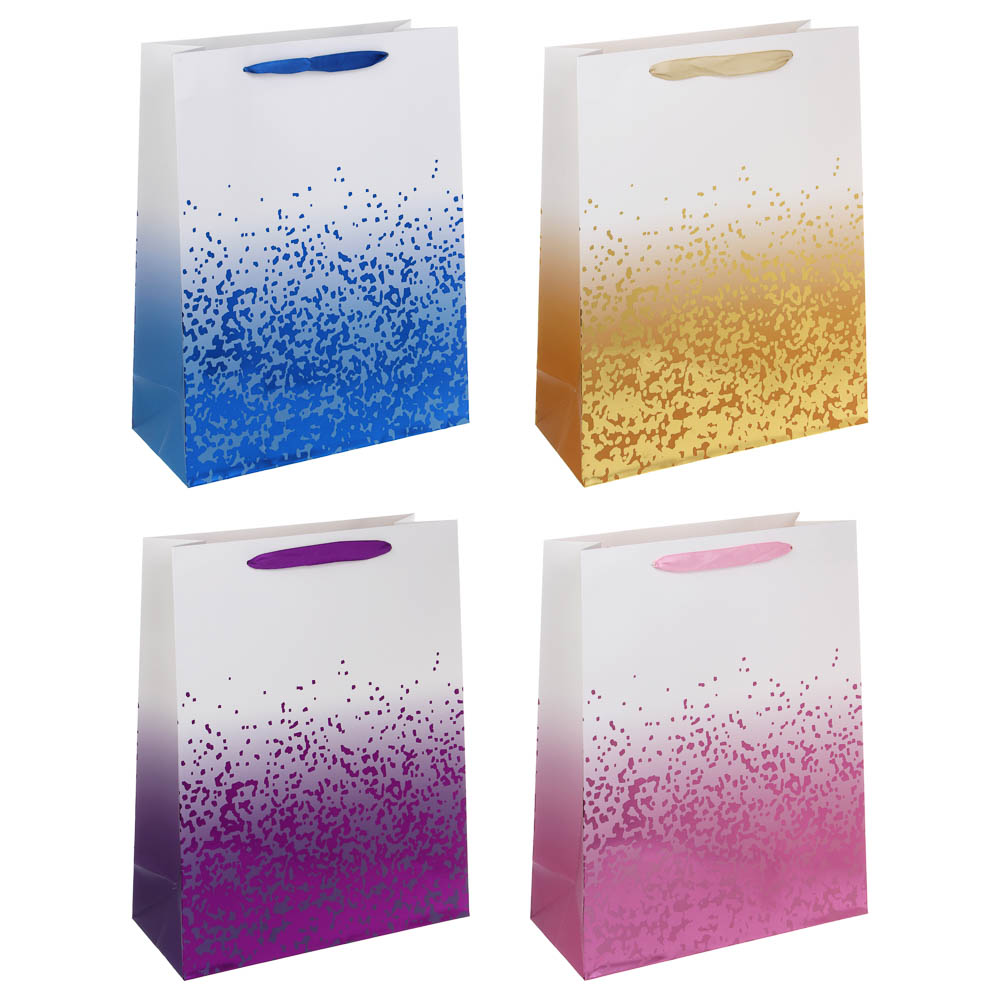 Пакет тм Fntastic подарочный, тиснение, 32x26x10см, бумага, арт.12, 4 дизайна, арт.№ 507-418