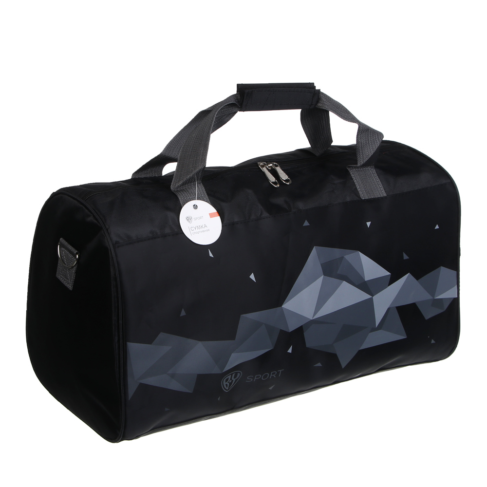 Сумка спортивная тм BY SPORT, 48x28x22см, полиэстер 420D, ПВХ, арт.№ 204-040
