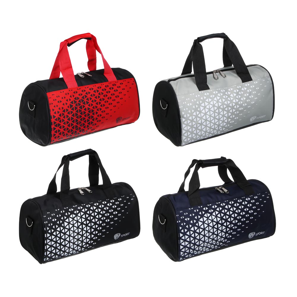 Сумка спортивная тм BY SPORT, 37х20х19см, полиэстер 420D, ПВХ, 4 цвета, арт.№ 204-041