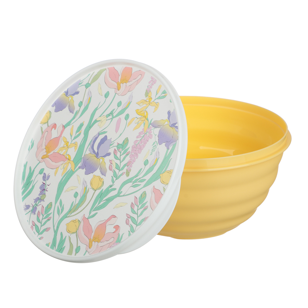 Ботаника Миска Latina 1,1л с крышкой, пластик, 3 цвета, арт.№ 861-570