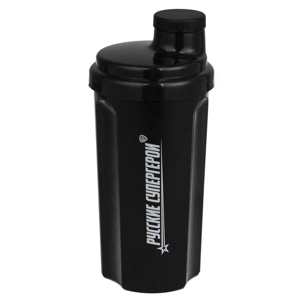 Шейкер спортивный с сеткой, тм BY Русские Супергерои, 500мл, 19.5х9см, пластик, PP, арт.№ 088-145