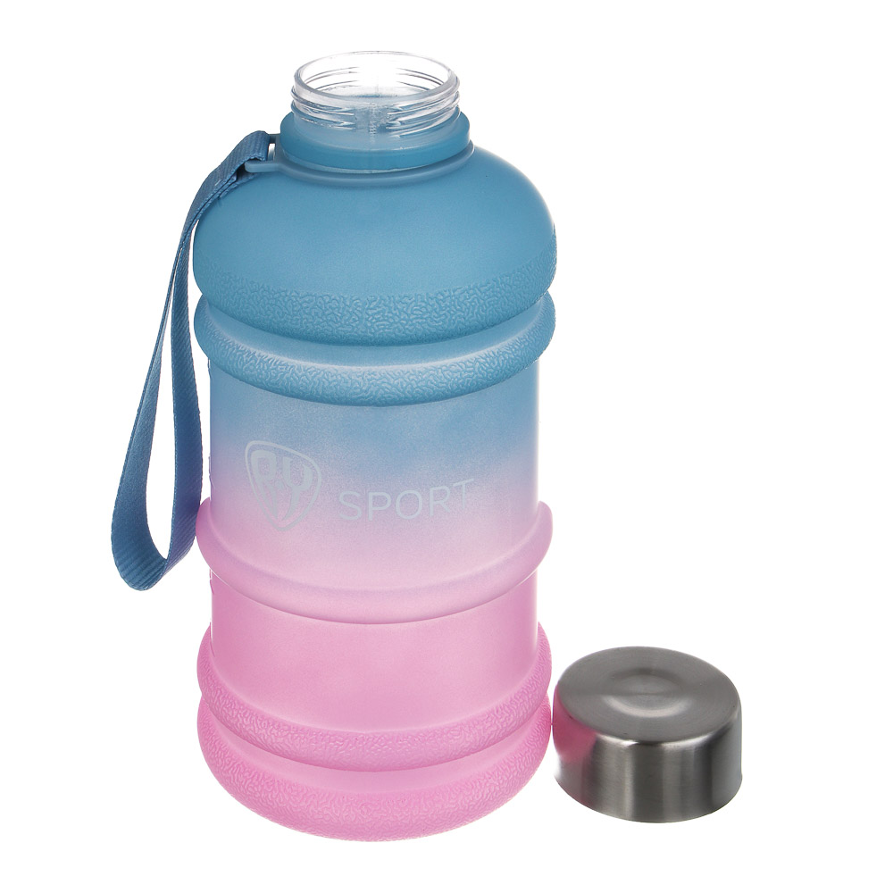 Бутылка спортивная тм BY SPORT, 1000мл, 21х10см, пластик PETG, градиент, арт.№ 088-147