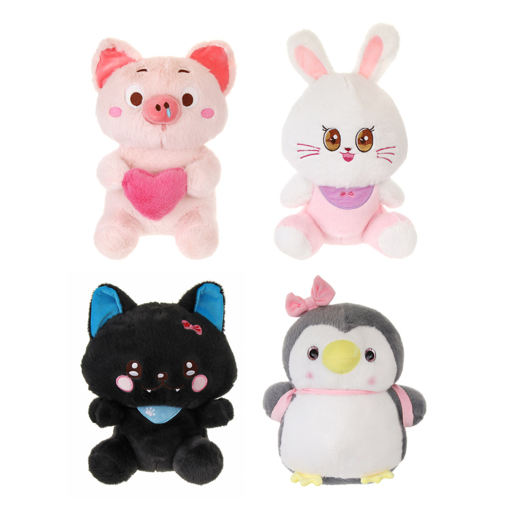 Игрушка мягкая "Зверунчик", полиэстер, ИГРОЛЕНД, 3+, 1811-12, арт.№ 264-551