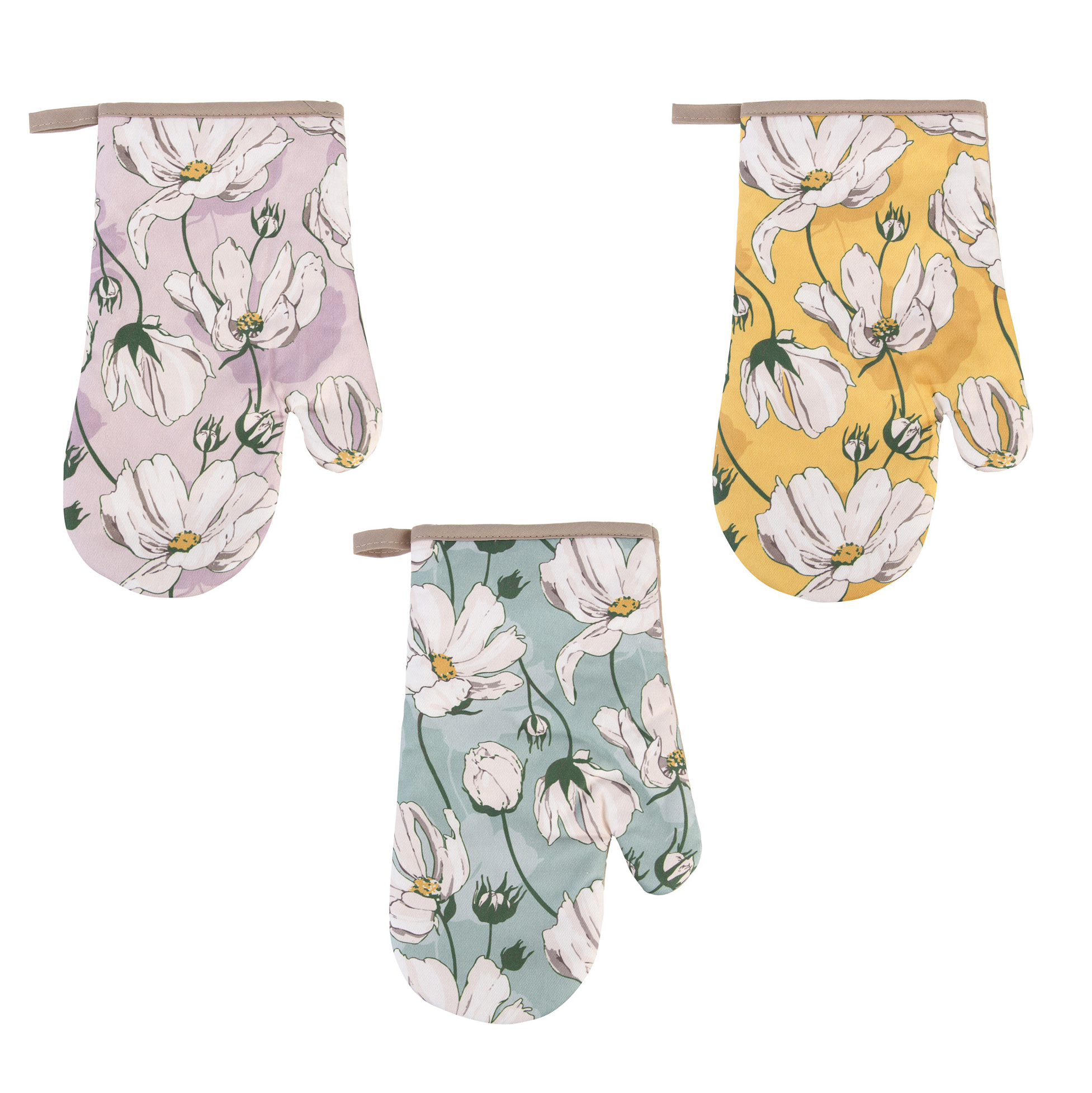 BY COLLECTION Дейзи Прихватка-варежка, 100% хлопок, 18х28см, 3 дизайна, арт.№ 488-165