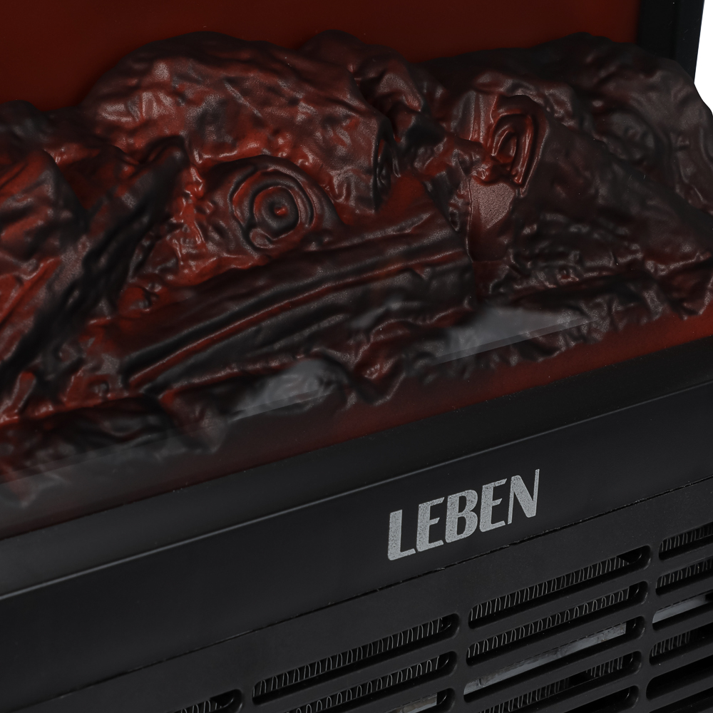 Электрокамин тм LEBEN, 2000Вт, 2 режима, эффект пламени, чёрный, арт.№ 698-150