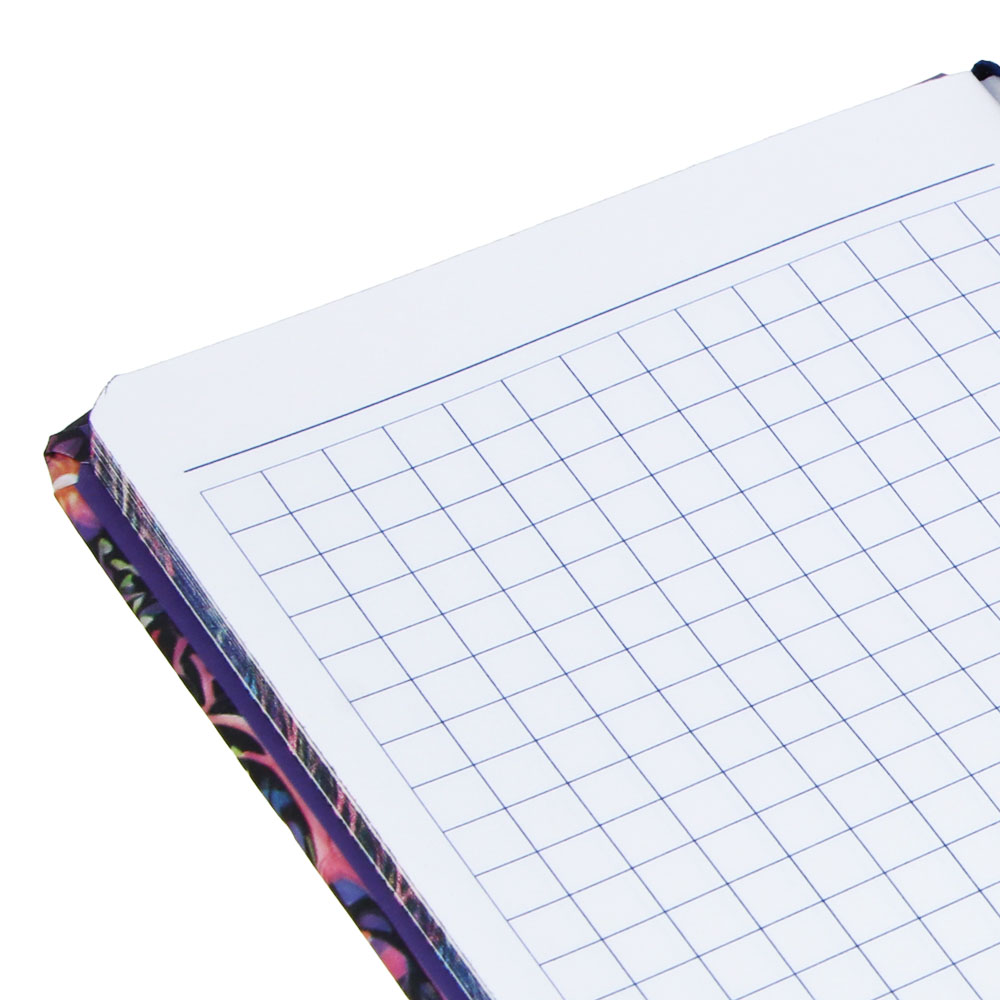 Записная книжка на резинке, А6, 9х14см, 80 л., цветной срез, закладка-лента, Единороги, 4 дизайна, арт.№ 574-070