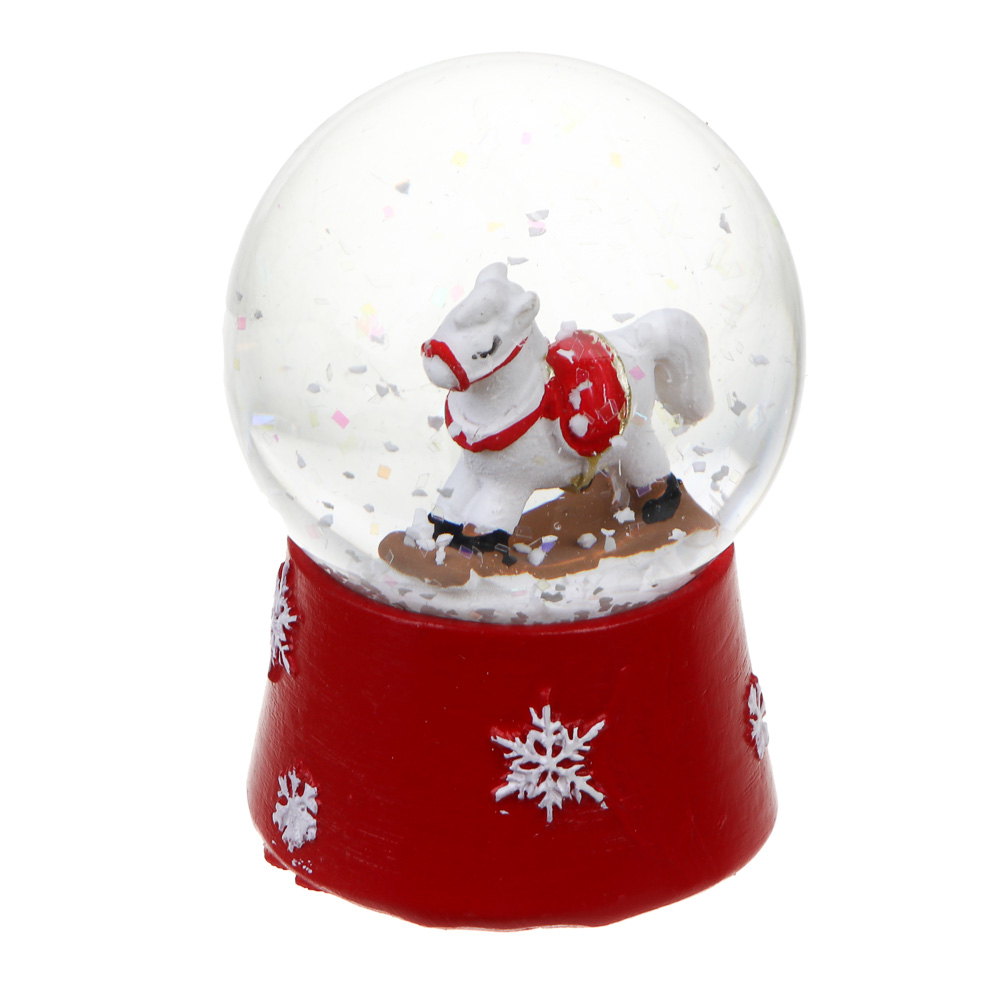 СНОУ БУМ Снежный шар Символ Года 4.5x4.5x6 см, полистоун, стекло, арт.№ 359-932