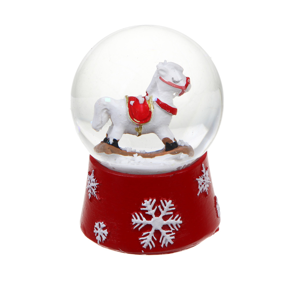 СНОУ БУМ Снежный шар Символ Года 4.5x4.5x6 см, полистоун, стекло, арт.№ 359-932