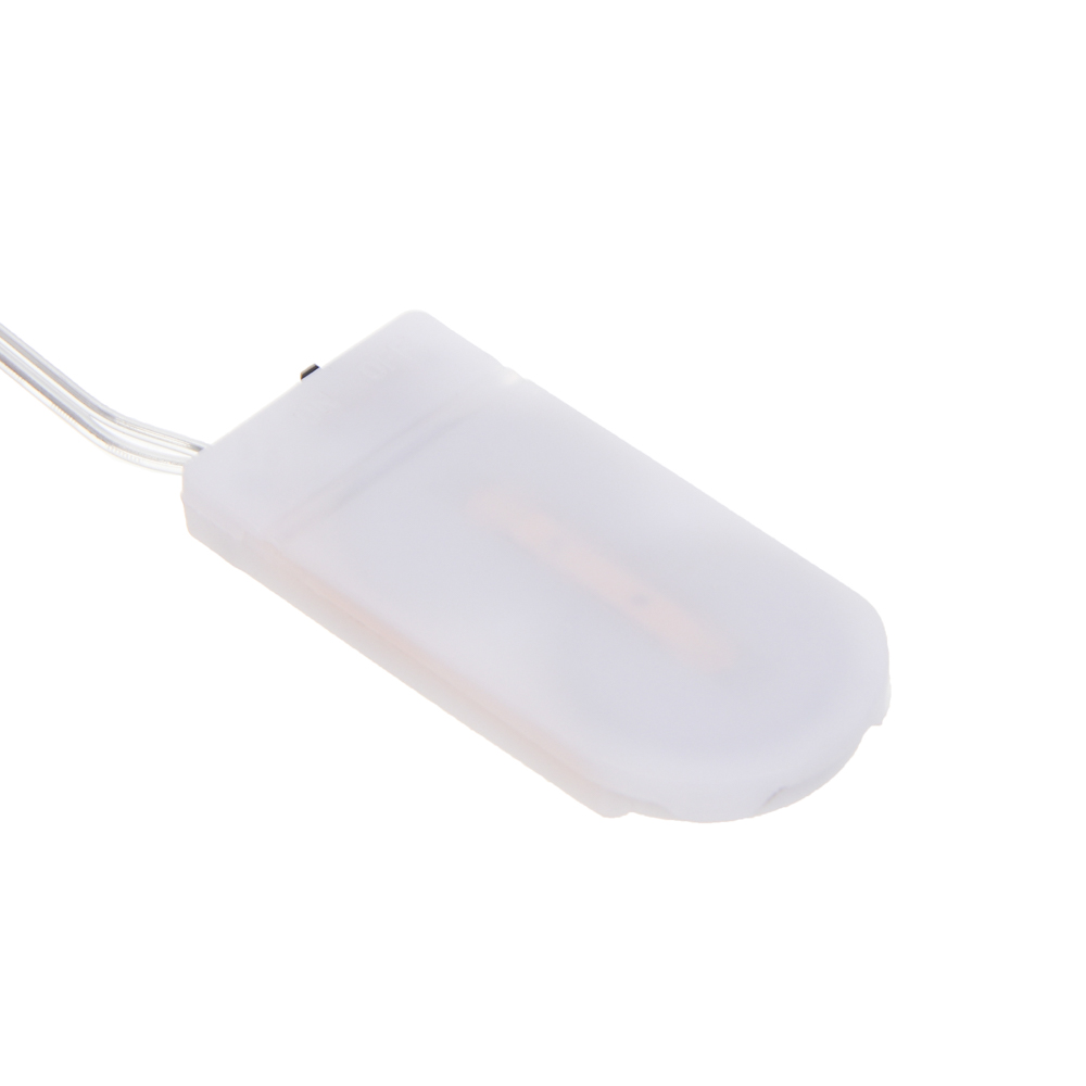 Гирлянда нить росы 1 м СНОУ БУМ, 10 LED ламп, постоянное свечение мульти, проволока серебряный цвет, 2xCR2032, арт.№ 384-331