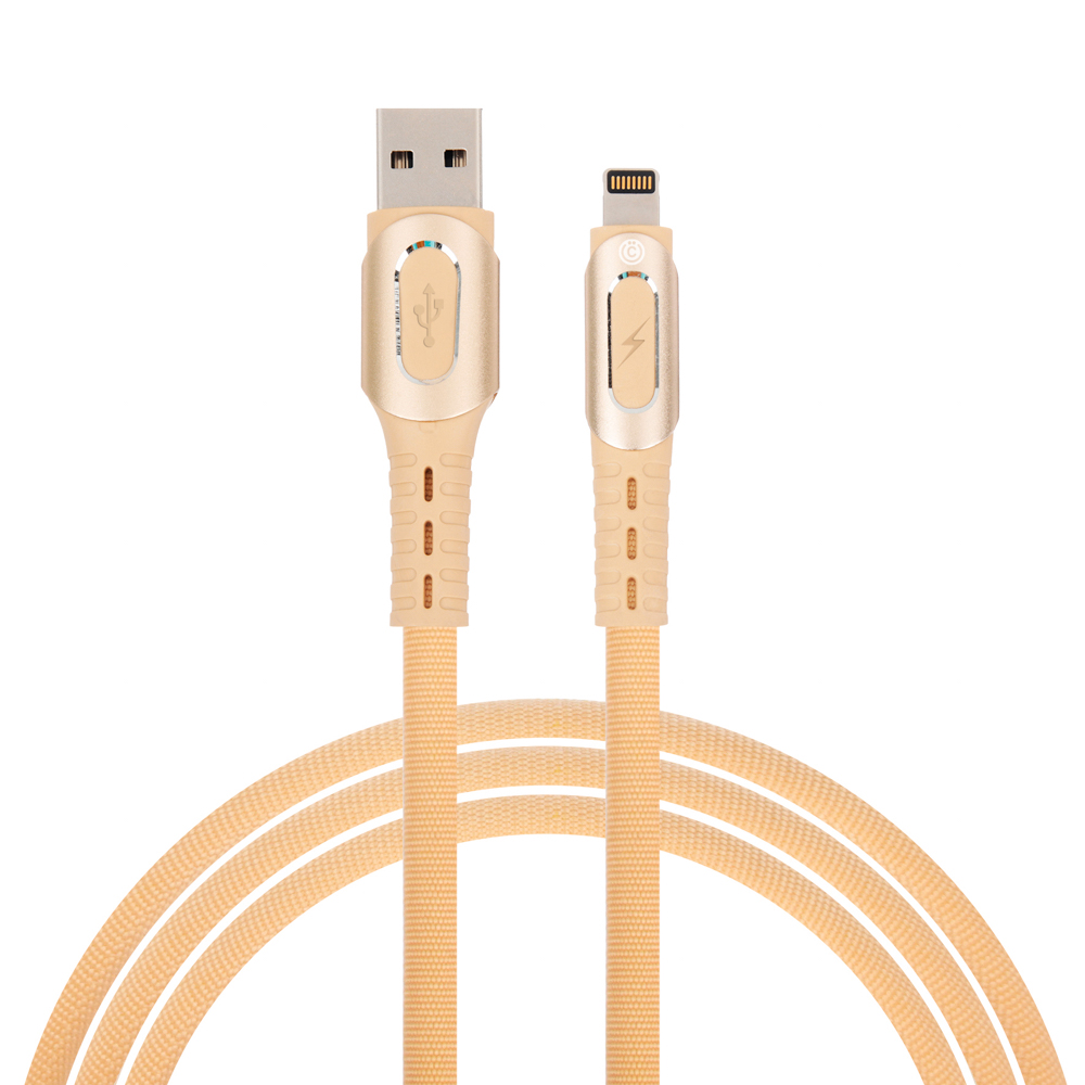 ВСЁГАЗИН Кабель для зарядки Экстрим iP, 1м, 2.4A, Быстрая зарядка, ткань, арт.№ 931-273