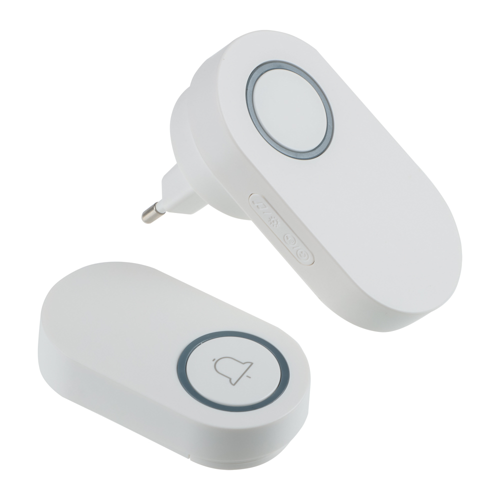 Звонок дверной электрический с кинетической кнопкой BY (бат. не нужны), 230В, "Автоном" 60 мелодии, арт.№ 924-086