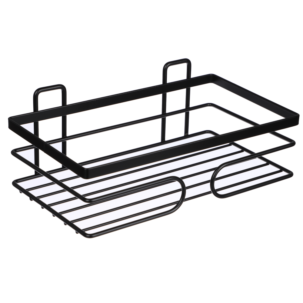 VETTA Полка настенная, прямоугольная, металл, 24x14x6,5 см, черный, арт.№ 478-247