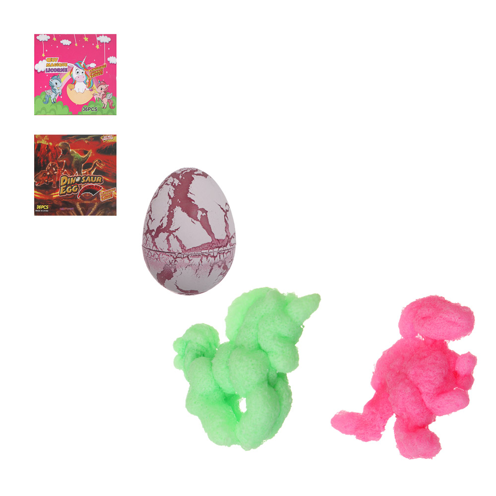 Игрушка Растущие животные в яйцах ИГРОЛЕНД, 3х4см, PP, TPR, микс, 3+, арт.№ 274-295