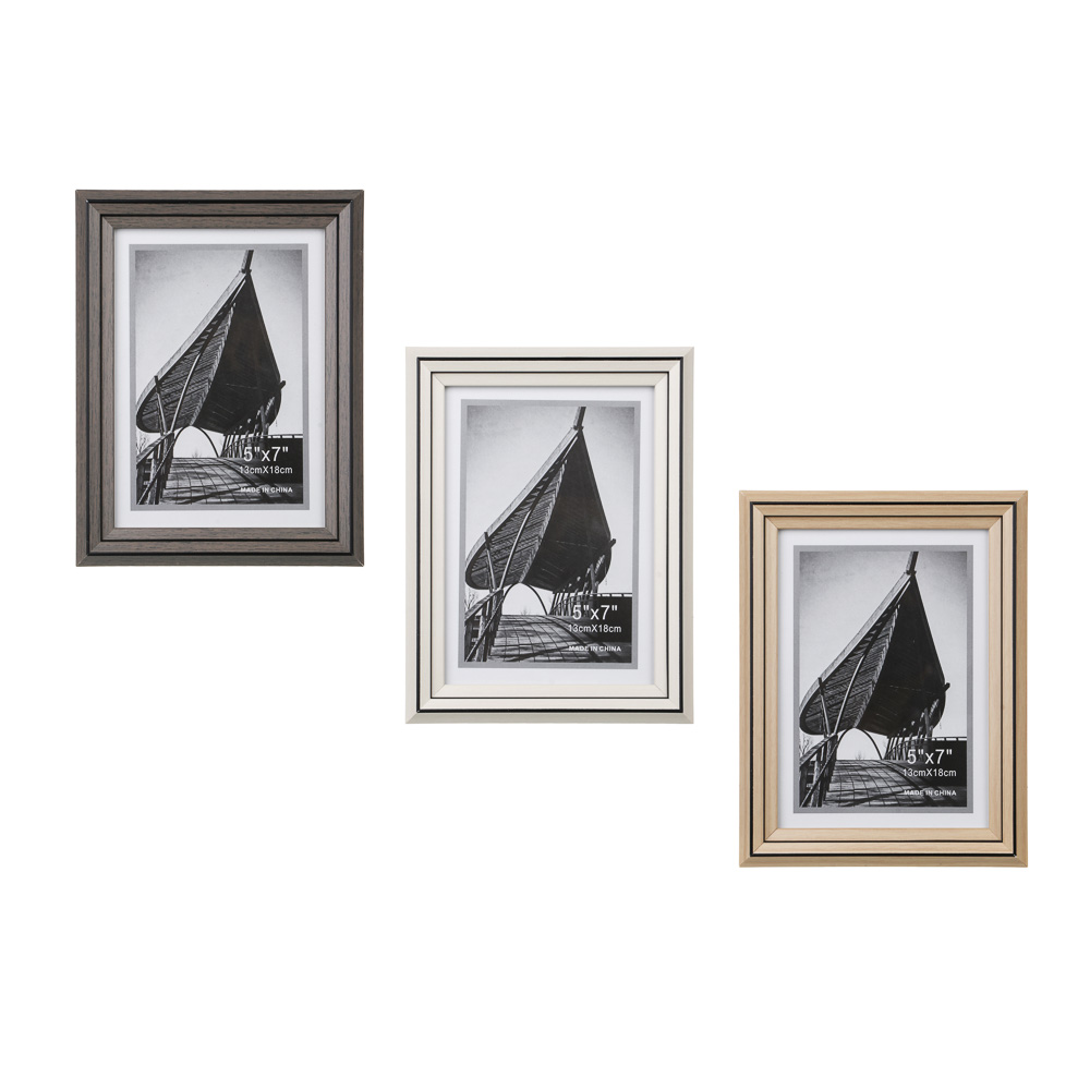 Фоторамка, 13x18 см, интерьерная, пластик, 3 цвета, LADECOR, арт.№ 520-939