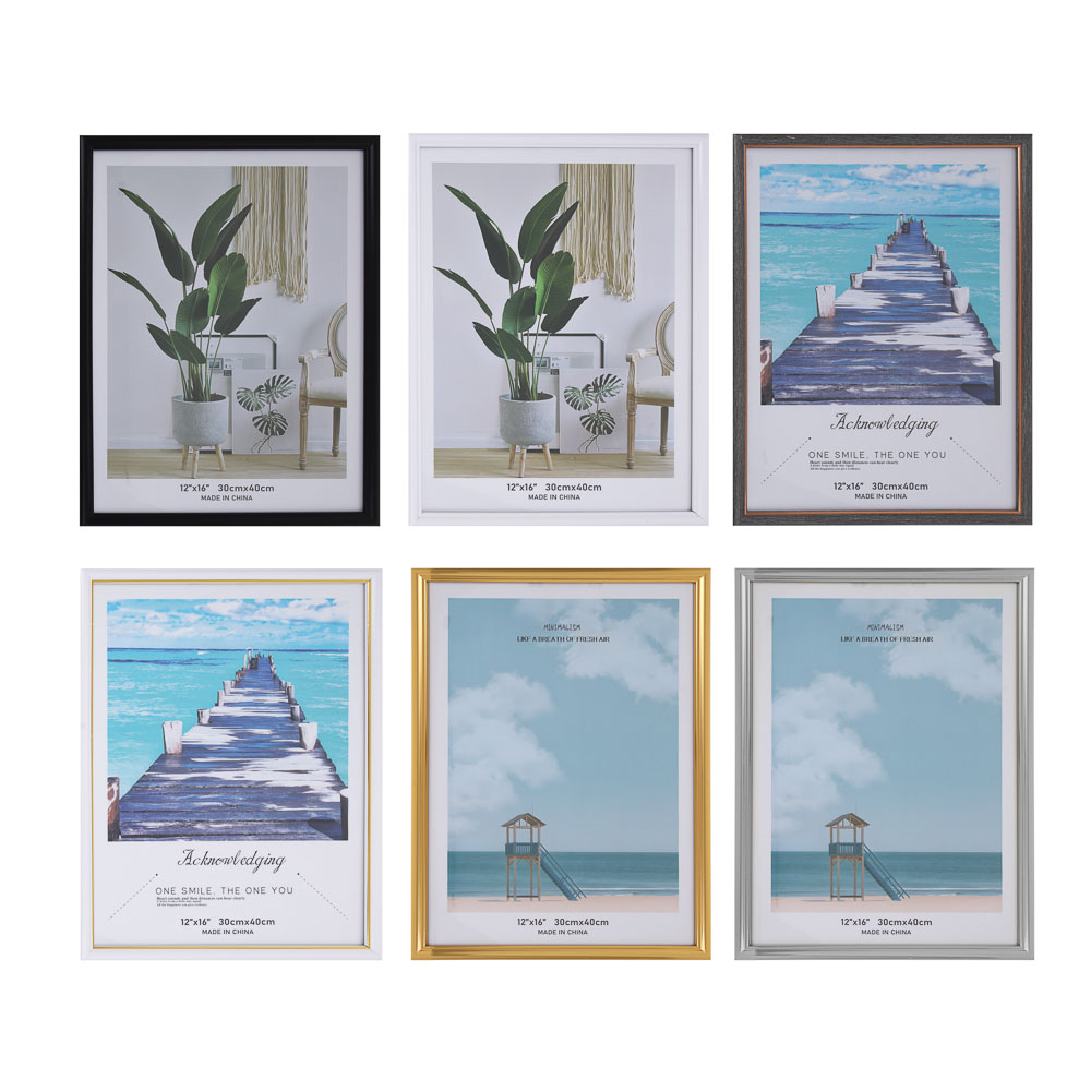 Фоторамка, 30х40 см, пластик, 6 цветов, LADECOR, арт.№ 520-940