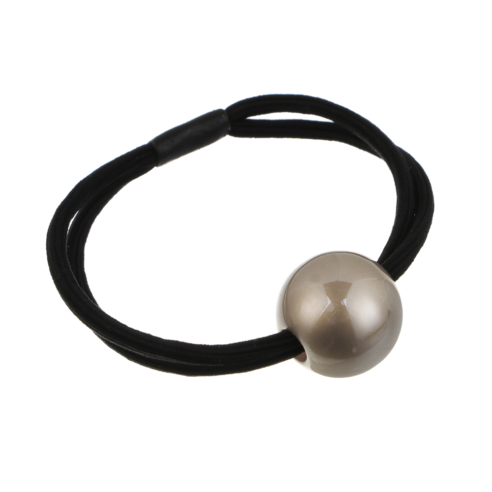 Резинка с жемчужиной ЮНИLOOK, 5 см, черный, текстиль, пластик, арт.№ 322-334