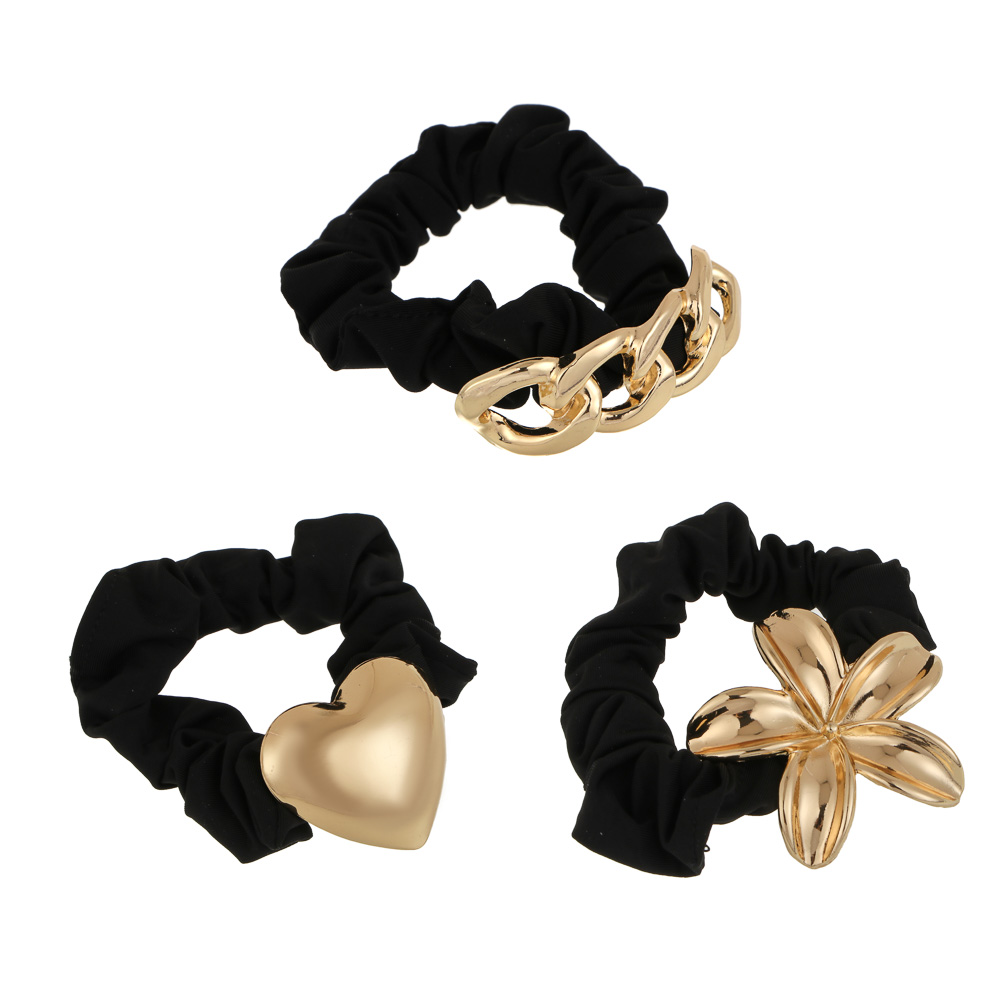 Резинка текстильная с металлическим декором ЮНИLOOK,7 см, текстиль, металл, 3 дизайна, арт.№ 322-336