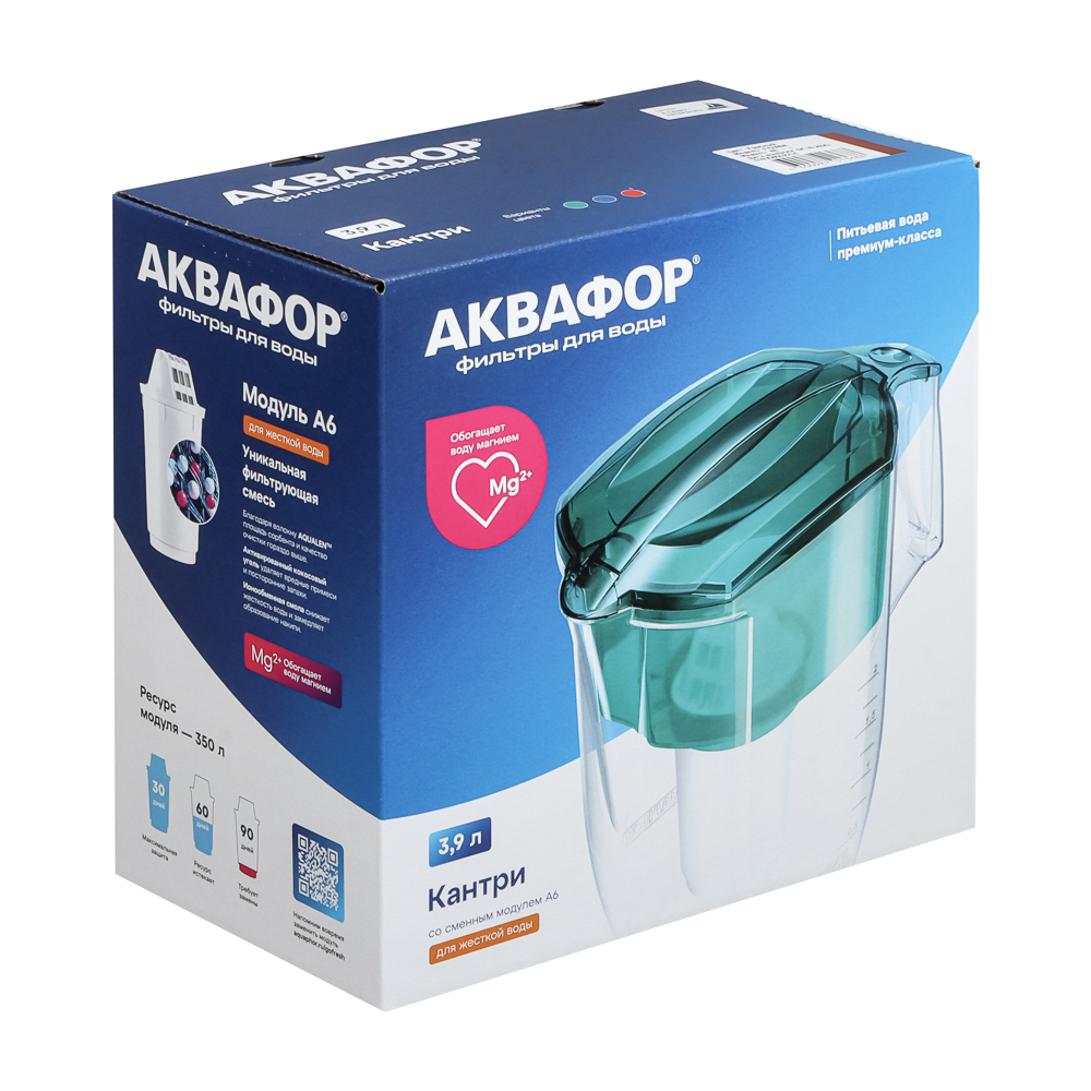 Фильтр-кувшин тм АКВАФОР модель P42A5N/ P42A6N, 3,9л, пластик, арт.№ 413-022