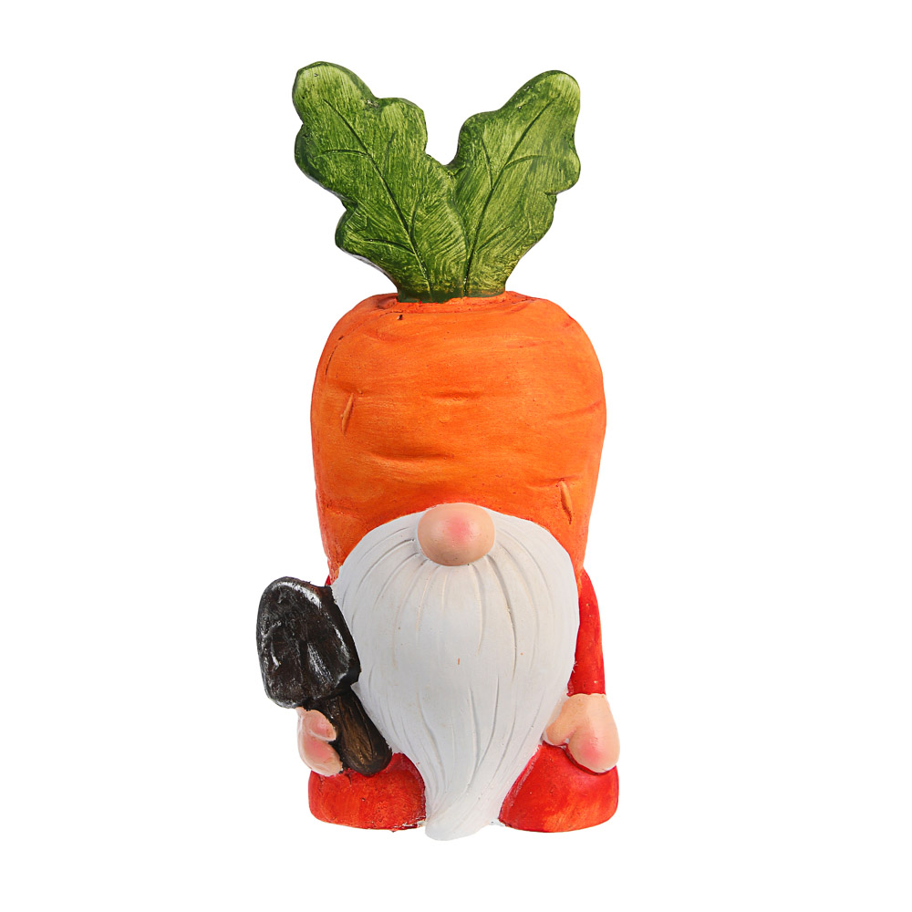 Фигурка садовая "Морковный гном" тм INBLOOM, 19х17х40см, магнезия, арт.№ 162-302