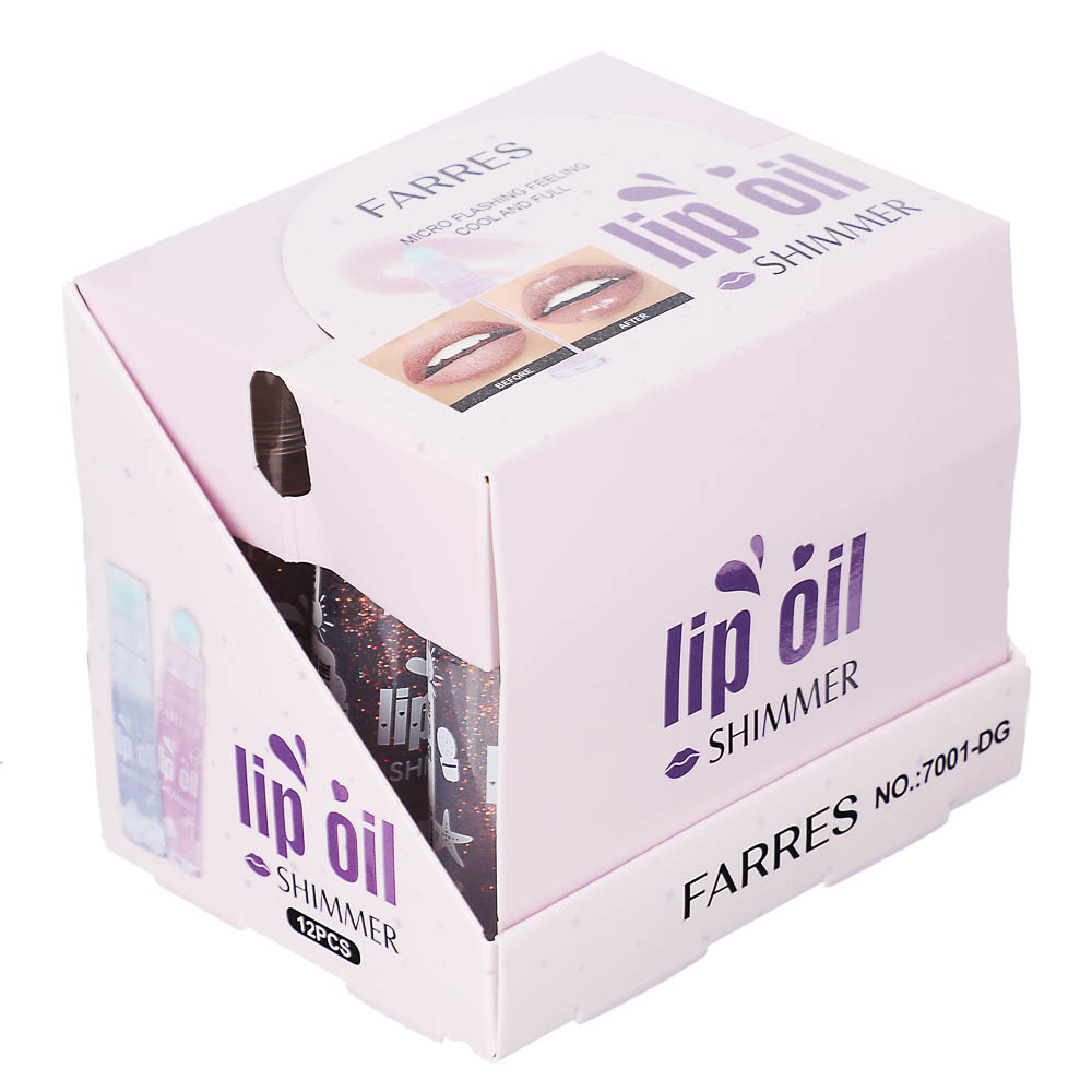 Масло для губ Lip Oil Shimmer, тм Farres, 6 мл, арт.№ 330-657