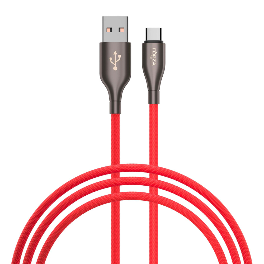 FORZA Кабель для зарядки Вегас Type-C, 1м, 3А, Быстрая  зарядка QC3.0, с индикатором, 2 цвета, арт.№ 931-028