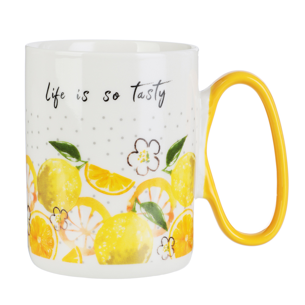 MILLIMI Летний фреш Кружка, 350мл, фарфор, 4 дизайна, арт.№ 806-928