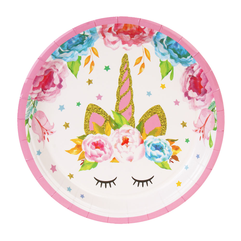 Набор тарелок бумажных "Единорог" тм Fntastic, 18 см, 6 шт, арт.№ 530-499