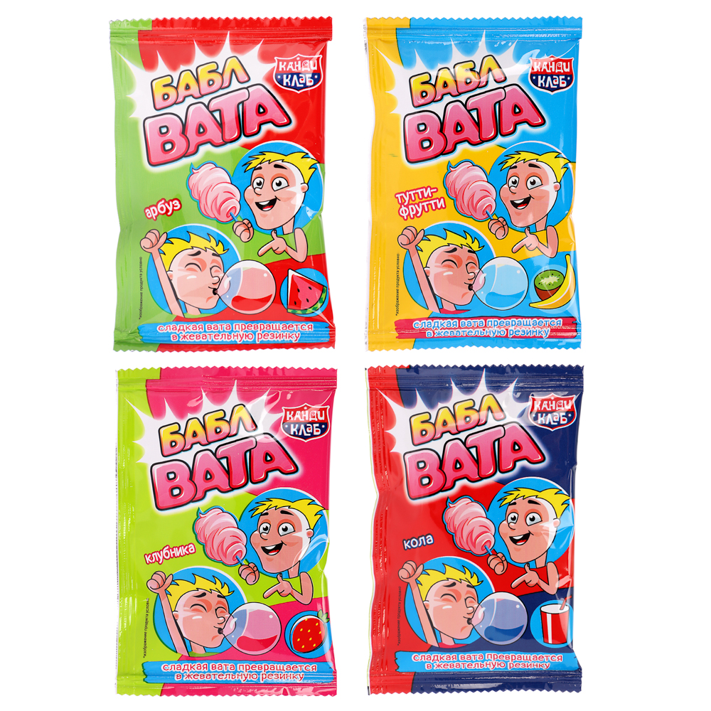 Сладкая вата "БАБЛ ВАТА" ассорти 5гр, арт.№ 347-368